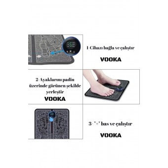 Vilya Elektrikli Ayak Stimülasyon Masaj Pedi Katlanır Taşınabilir Otomatik Masaj Aleti