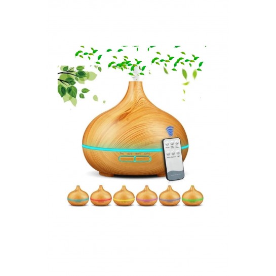 Vilya Uzaktan Kumandalı 550 Ml Aroma Difüzörü Ultrasonik Hava Nemlendirici 7 Renk Led