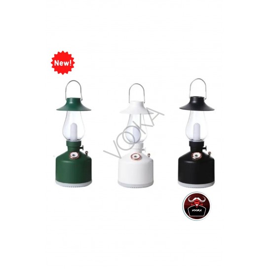 Vilya Vintage Şarjlı Gece Lambası & Hava Nemlendirici Buhar Makinesi Gaz Lambası Retro