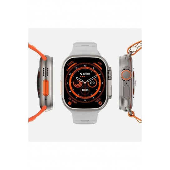 Vilya Watch 8 Ultra Smart Watch 49mm + Bluetooth Kulaklık Akıllı Saat  Uyumlu