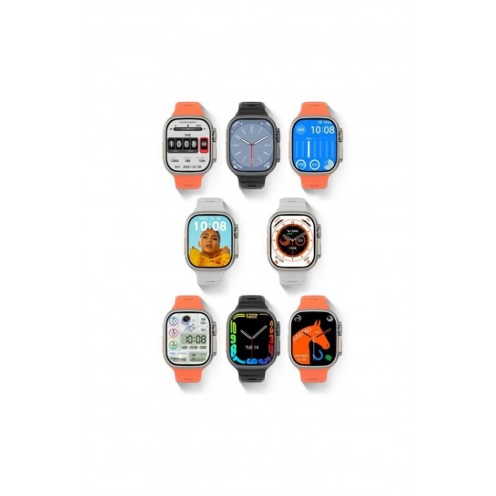 Vilya Watch 8 Ultra Smart Watch 49mm + Bluetooth Kulaklık Akıllı Saat  Uyumlu