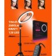 Vilya Youtuber Led Işıklı Tripod Adaptörlü Selfie Makyaj Işığı Sürekli Ring Light 10 Inç Halka