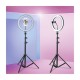 Vilya Youtuber Led Işıklı Tripod Adaptörlü Selfie Makyaj Işığı Sürekli Ring Light 10 Inç Halka