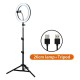 Vilya Youtuber Led Işıklı Tripod Adaptörlü Selfie Makyaj Işığı Sürekli Ring Light 10 Inç Halka