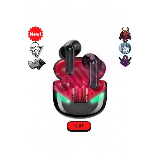 Warrior 5.3 Wirelles Gaming Oyuncu Kablosuz Bluetooth Kulaklık E-sport Earbuds 300 Mah Ledli V44
