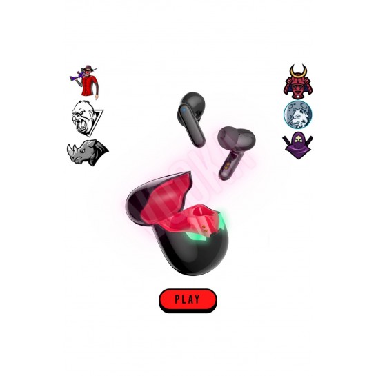 Warrior 5.3 Wirelles Gaming Oyuncu Kablosuz Bluetooth Kulaklık E-sport Earbuds 300 Mah Ledli V44